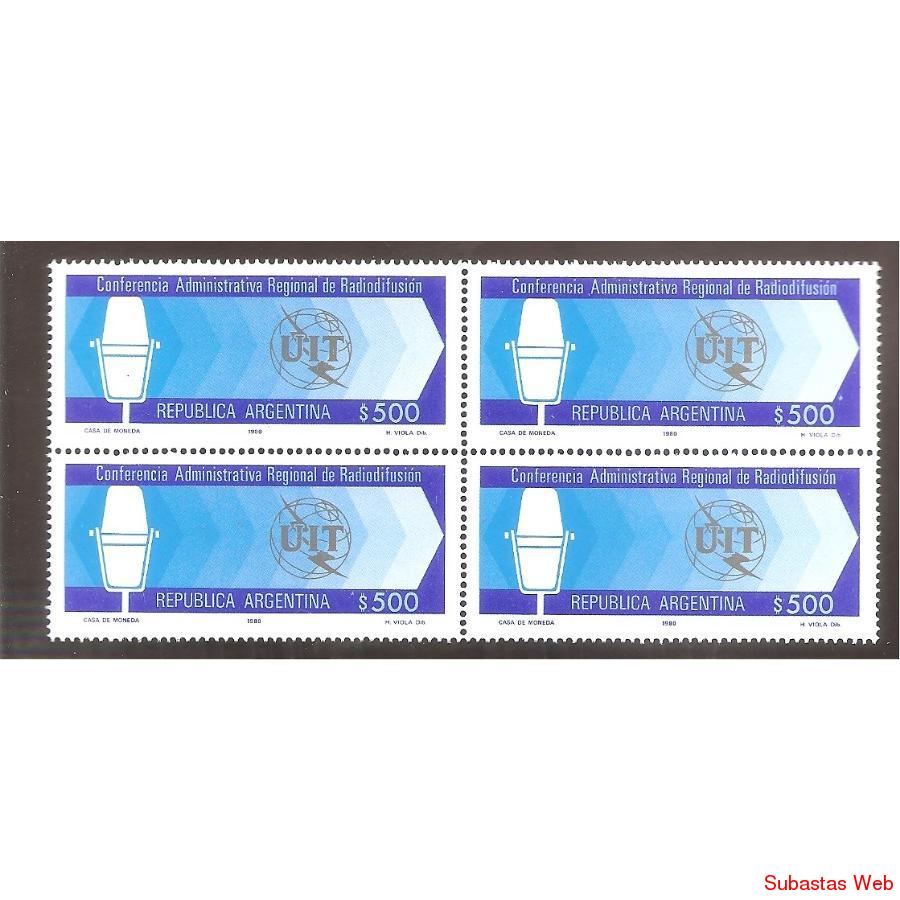 ARGENTINA 1980 CUADRITO MT1210  CONFERENCIA DE RADIODIFUSION