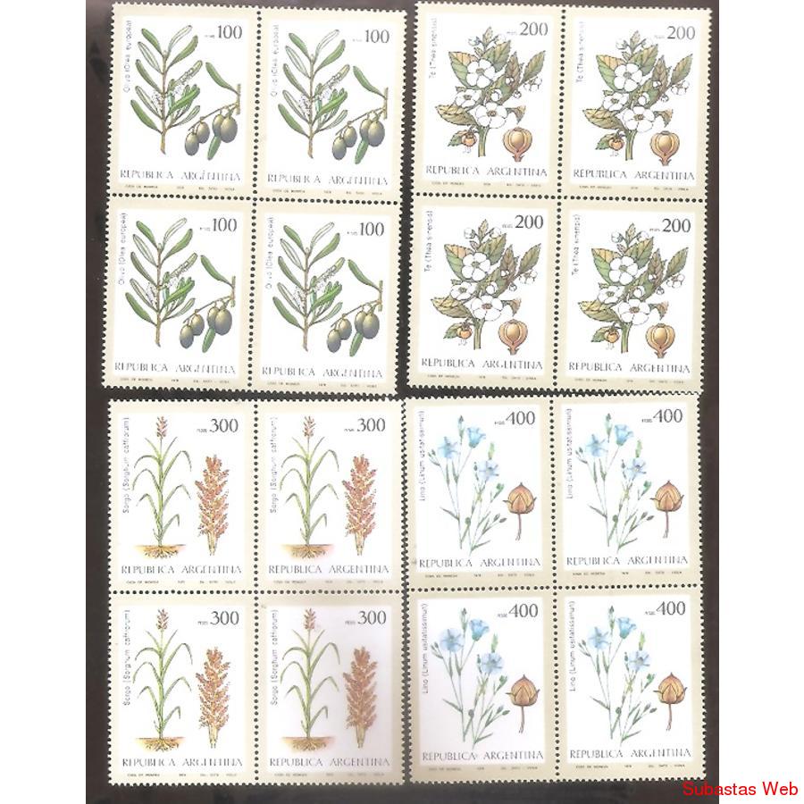 ARGENTINA 1979  CUADRITOS MT1172-75TEMAS DE AGRICULTURA MINT