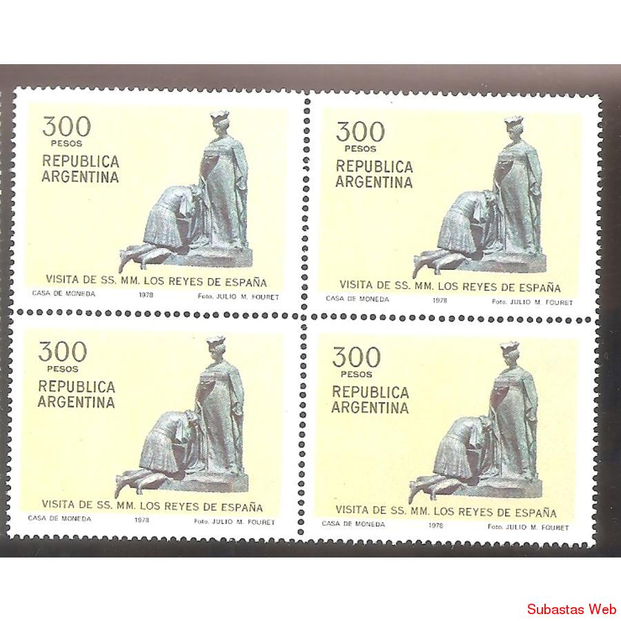 ARGENTINA 1978 CUADRITO MT1157 VISITA DE REYES DE LOS ESPAÑA