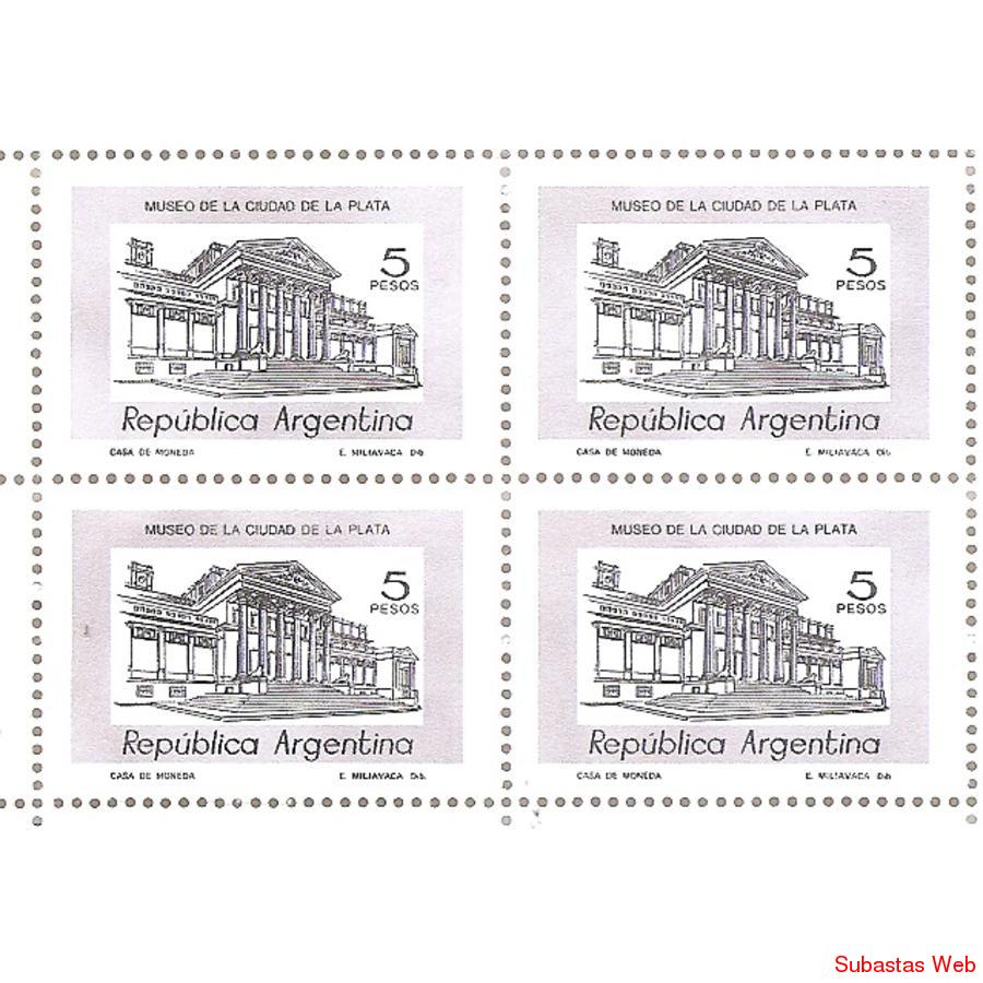 ARGENTINA 1978 CUADRITO MT1128  CORR ORDINARIO MUSEO DE LA P