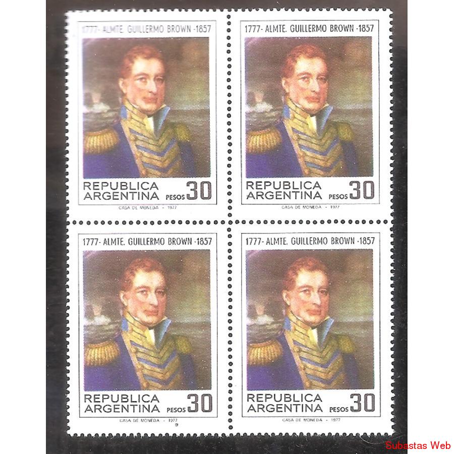 ARGENTINA 1977 CUADRITO MT1103  ALMIRANTE BROWN