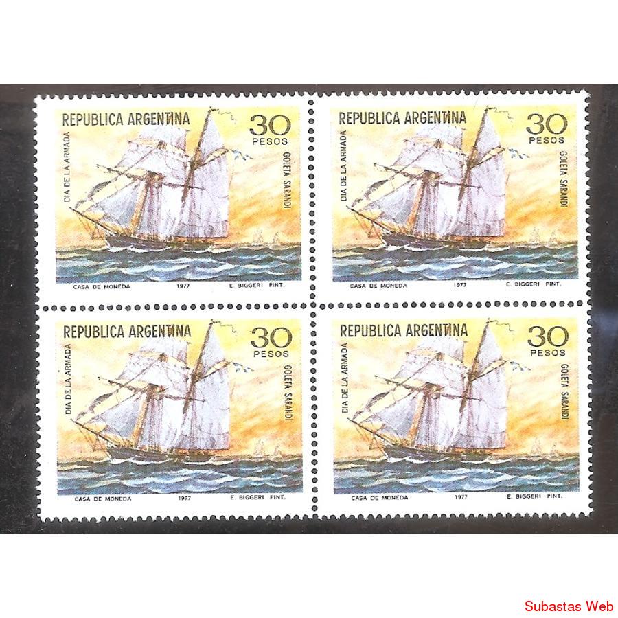 ARGENTINA 1977 CUADRITO  MT1097  DIA DE LA ARMADA