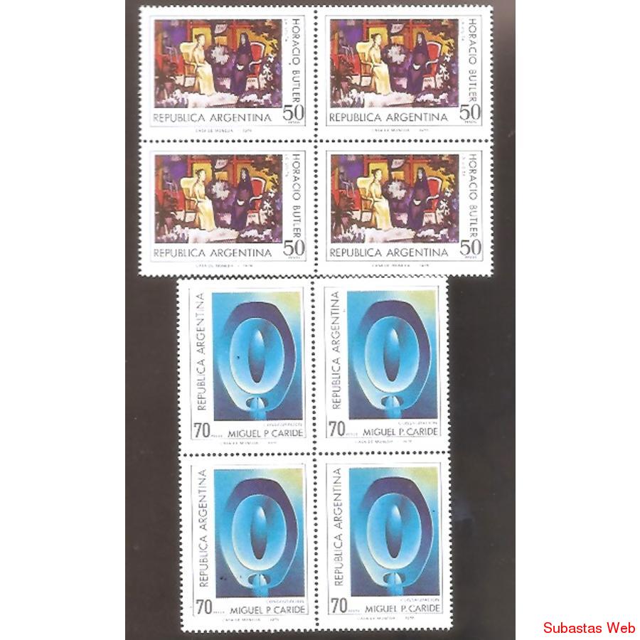 ARGENTINA 1977 CUADRITOS MT1079-80  PLASTICA ARGENTINA