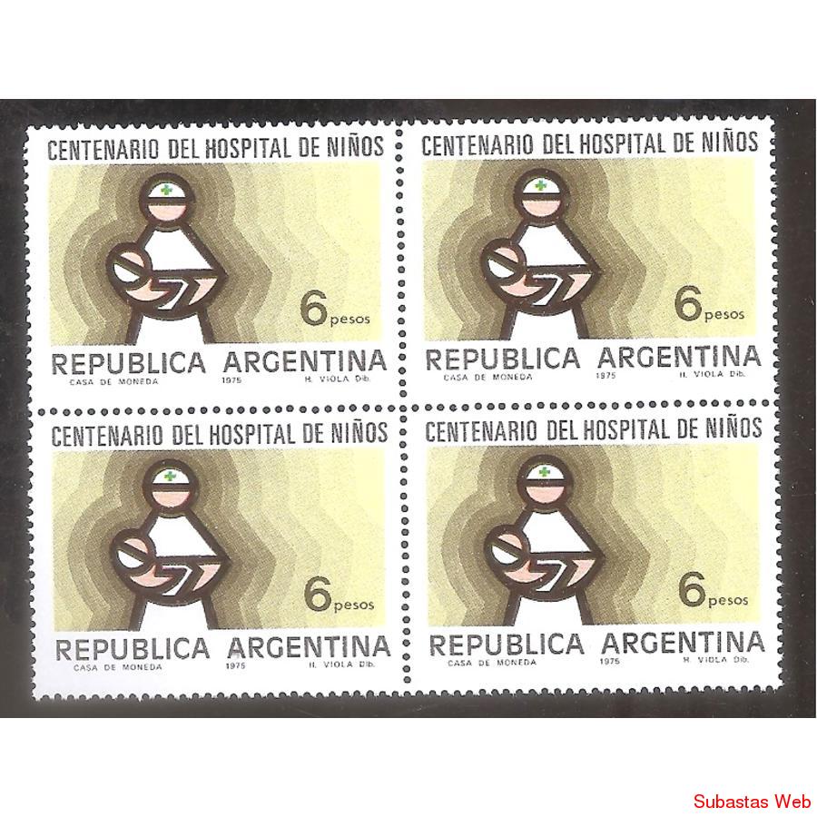ARGENTINA 1975 CUADRITO MT1033  HOSPITAL DE NIÑOS