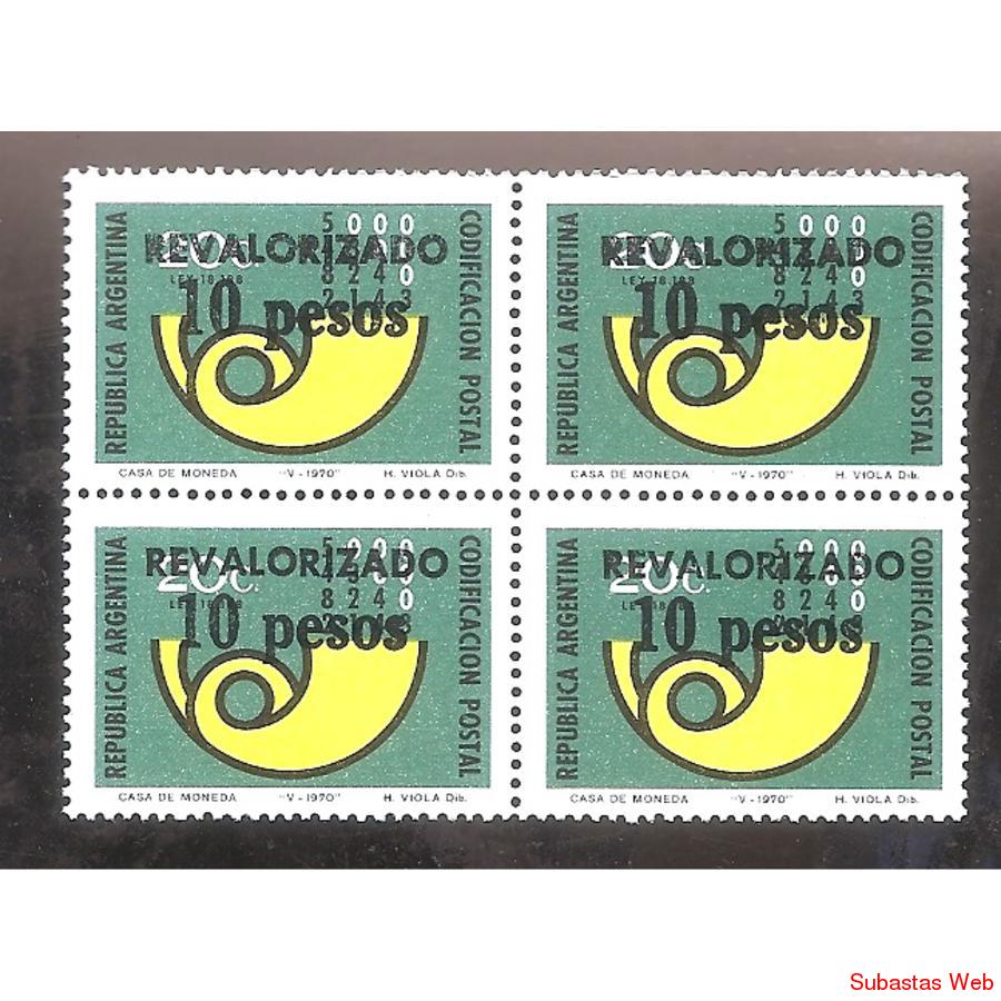 ARGENTINA 1975 CUADRITO MT1028  NUEVO CODIGO POSTAL