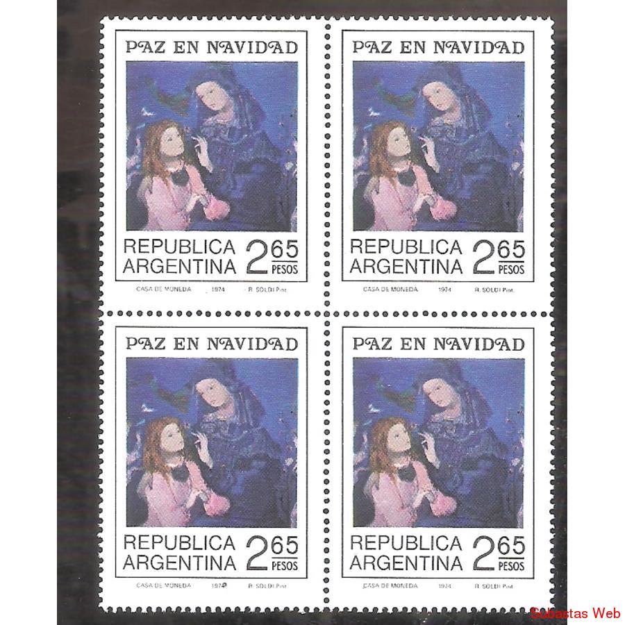 ARGENTINA  1974  CUADRITO  MT994 NAVIDAD MINT