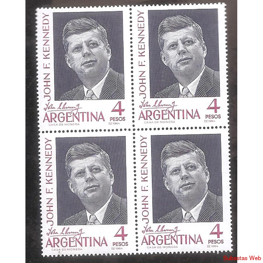 ARGENTINA 1964 CUADRITO MT685  HOMENAJE A KENNEDY