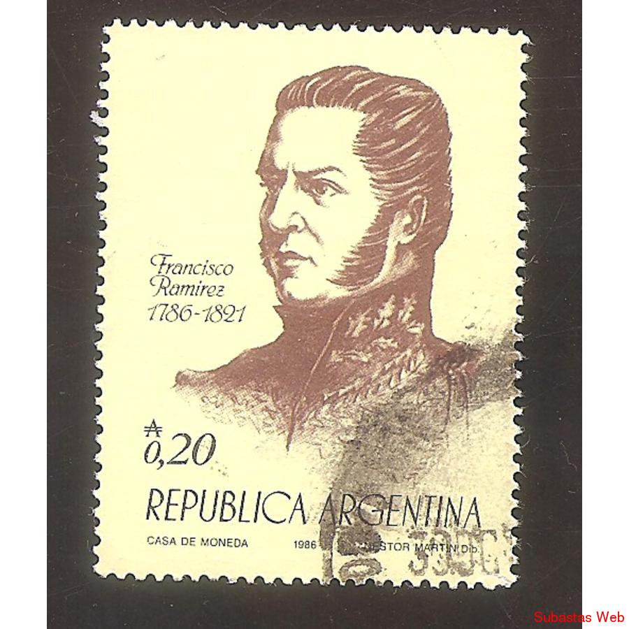 ARGENTINA 1986 (MT1588)  PERSONALIDADES III: GRAL RAMIREZ  U