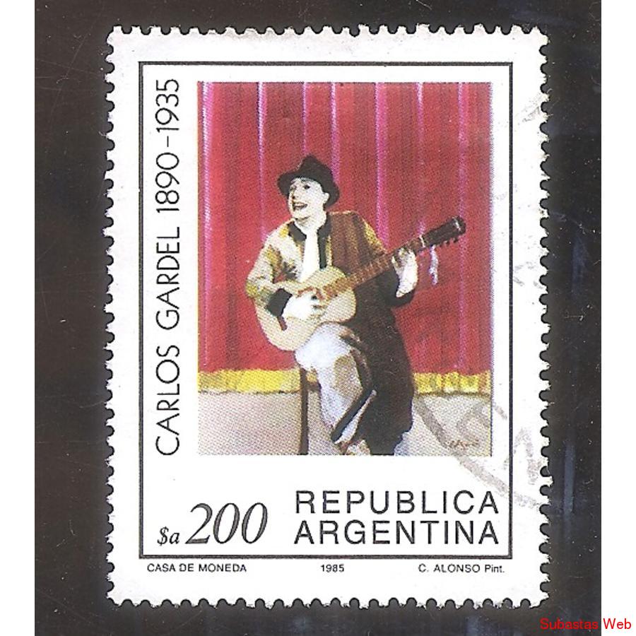 ARGENTINA 1985 (MT1515) ANIV. DE CARLOS GARDEL  USADA