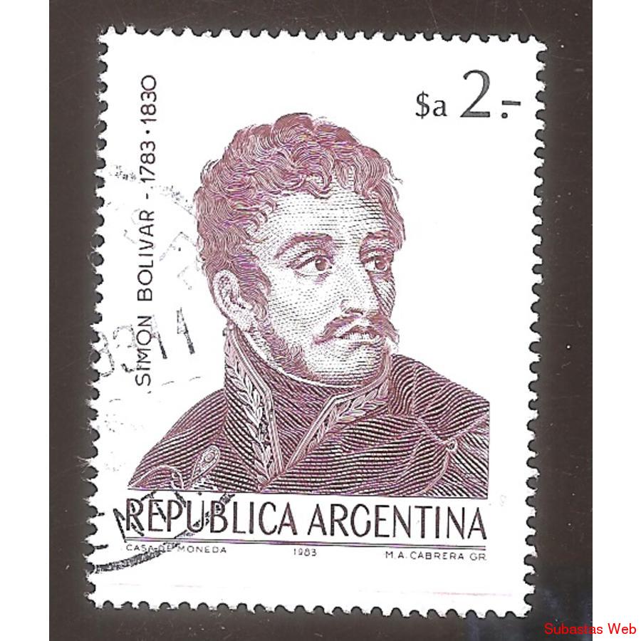 ARGENTINA 1983 (MT1423)  SIMON BOLIVAR  USADA