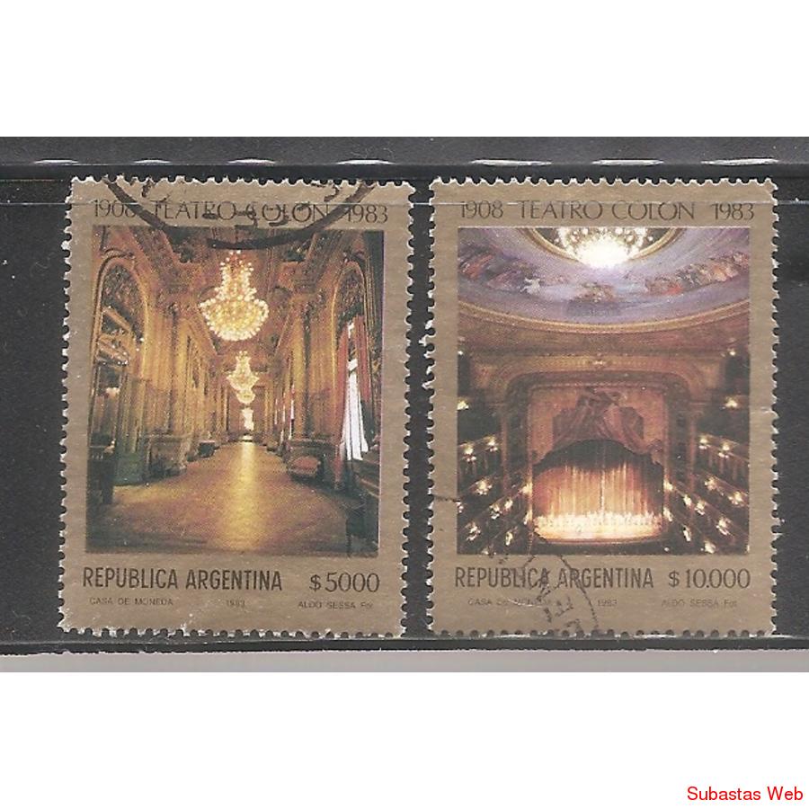 ARGENTINA 1983 (MT1397-98) SERIE TEATRO COLON  USADAS