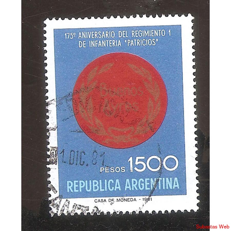 ARGENTINA 1981 (MT1314)  REGIMIENTO I  SELLO 2,  USADO