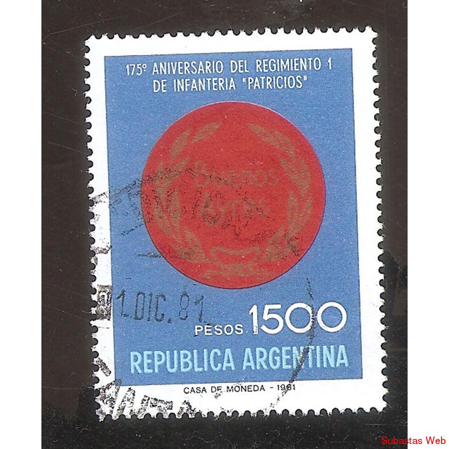ARGENTINA 1981 (MT1314)  REGIMIENTO I  SELLO 2,  USADO