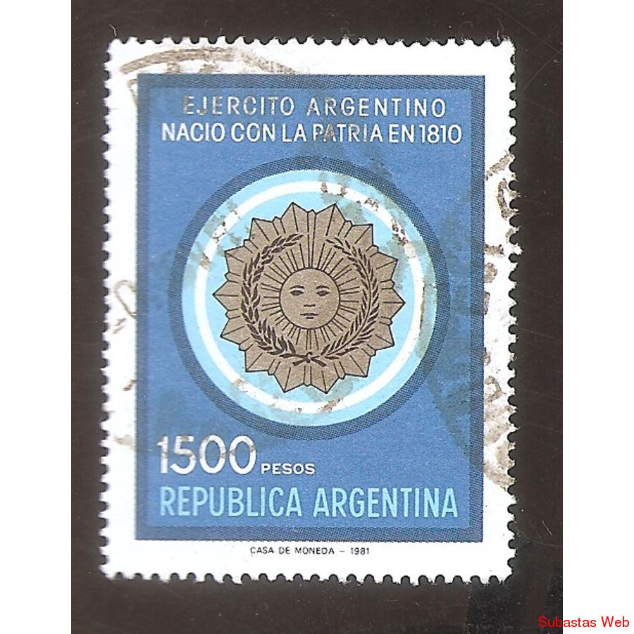 ARGENTINA 1981 (MT1313) REGIMIENTO I  SELLO 1  USADO