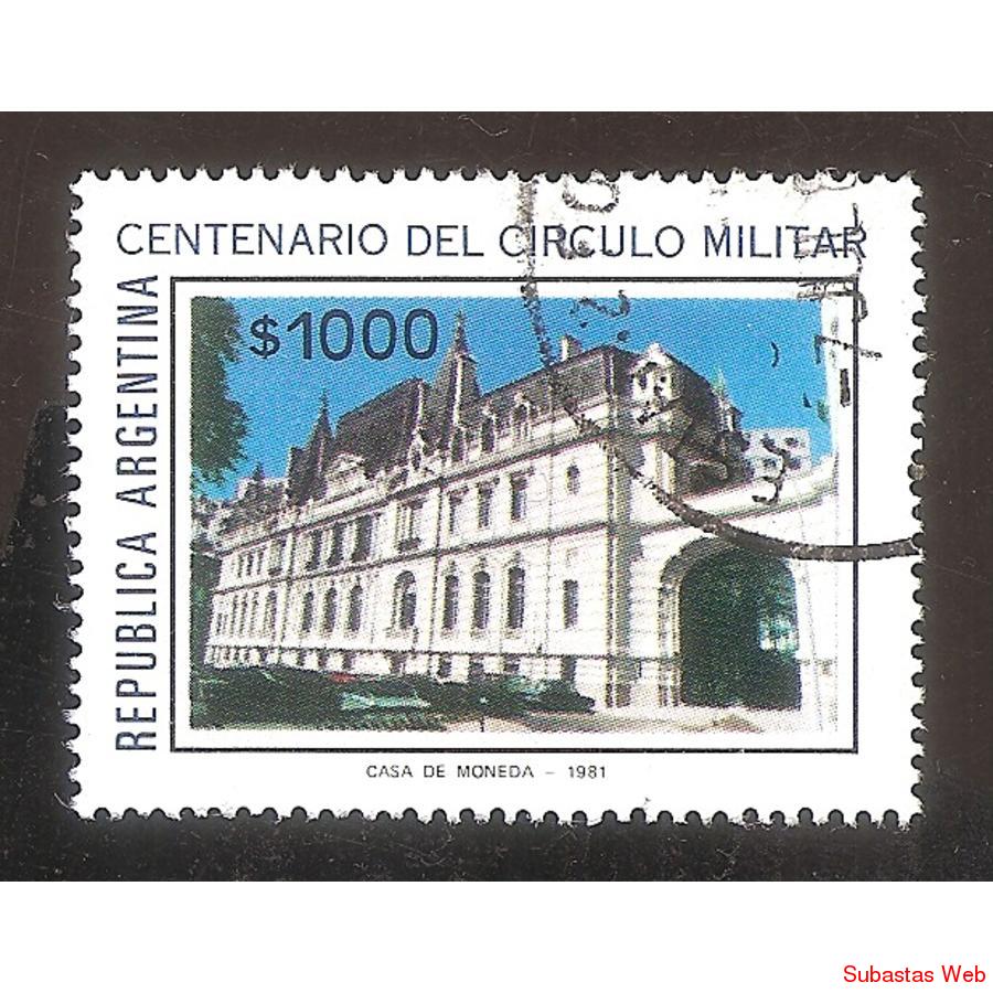 ARGENTINA 1981 (MT1294) CIRCULO MILITAR  SELLO1,  USADO