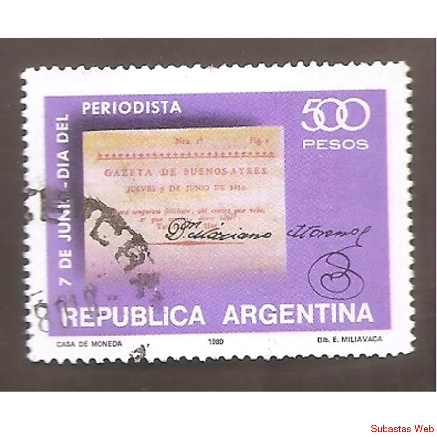 ARGENTINA 1980 (MT1221)  DIA DEL PERIODISTA  USADA