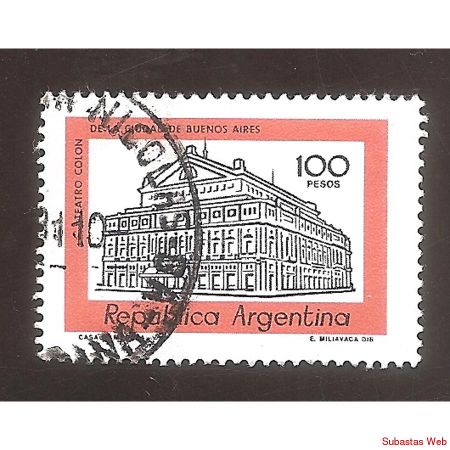 ARGENTINA 1979 (MT1167a) TEATRO COLON, TIZADO FLUO,  USADA