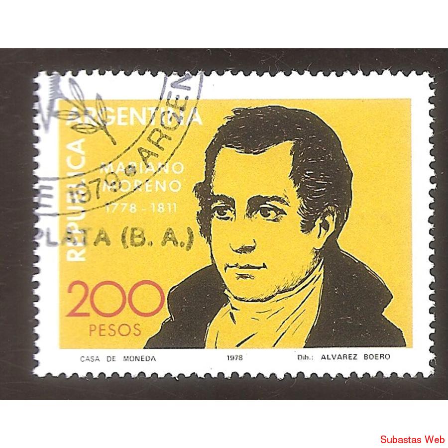 ARGENTINA 1979 (MT1162) NACIMIENTO DE MARIANO MORENO,  USADA