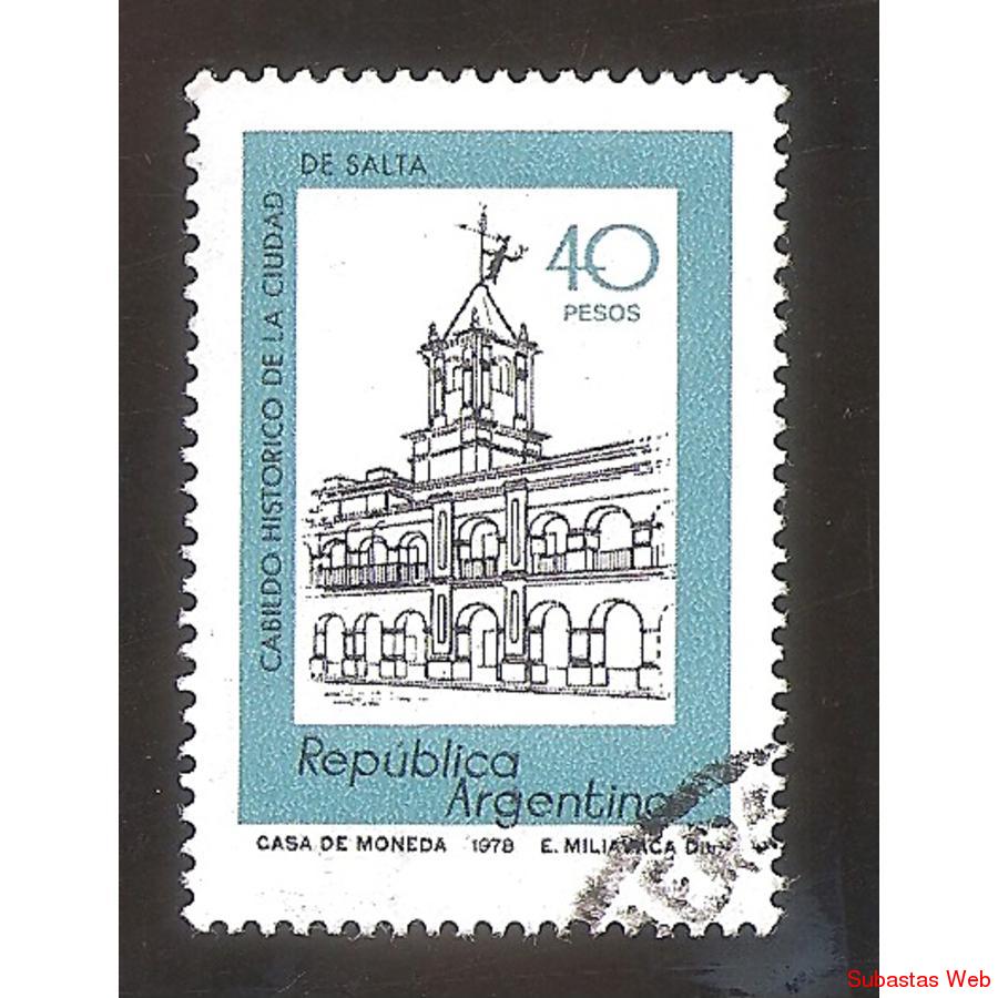 ARGENTINA 1978 (MT1146a) CABILDO DE SALTA  TIZADO,  USADA