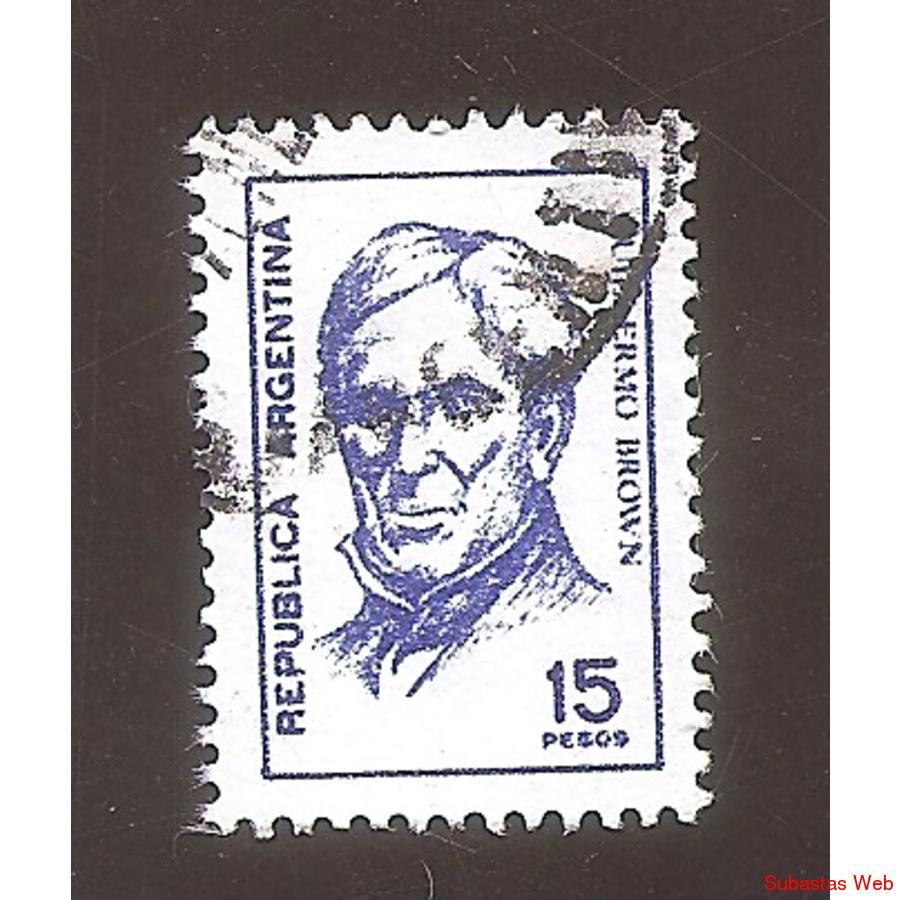 ARGENTINA 1977 (MT1085) PROCERES: BROWN  $15  USADA