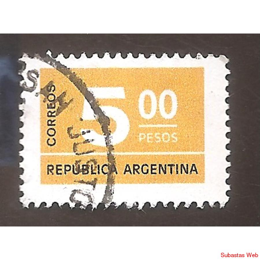 ARGEN1976 (MT1043b) CIFRAS  DE $5 MATE FOSFO, USADA