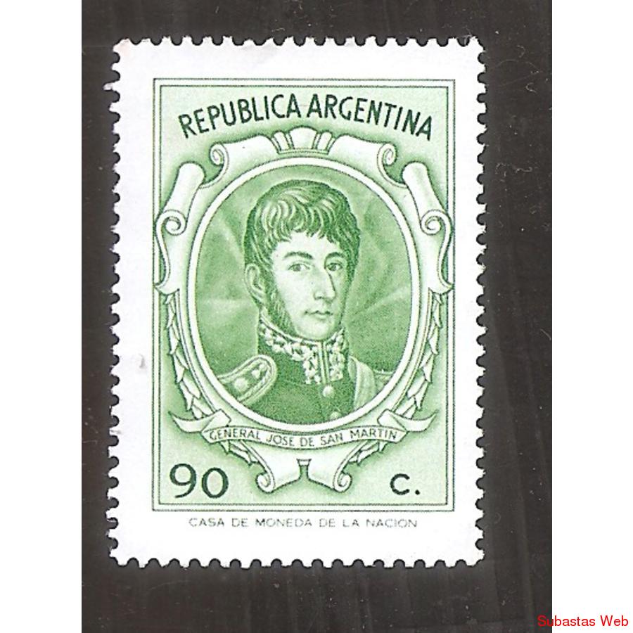 ARGENTINA 1972 (MT937) PROCERES: SAN MARTIN $0,90  USADA
