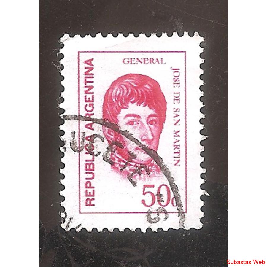 ARGENTINA 1972 (MT936) PROCERES: SAN MARTIN $0,50  USADA