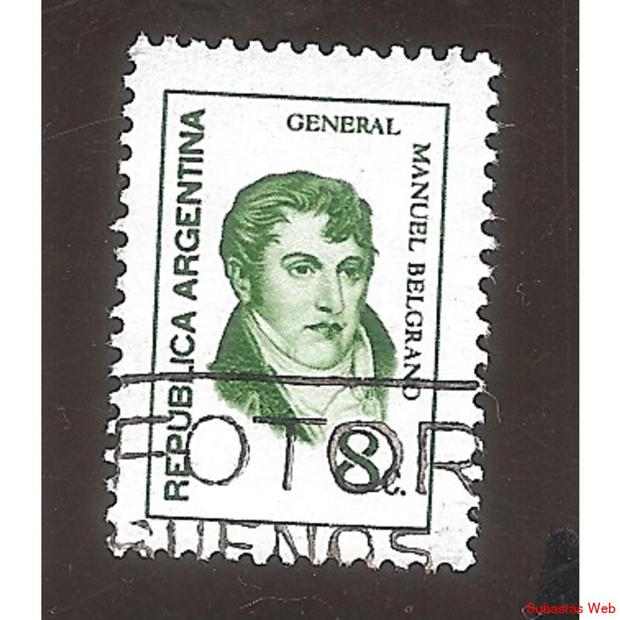 ARGENTINA 1972  (MT911)  PROCERES: BELGRANO DE $0,08  USADA