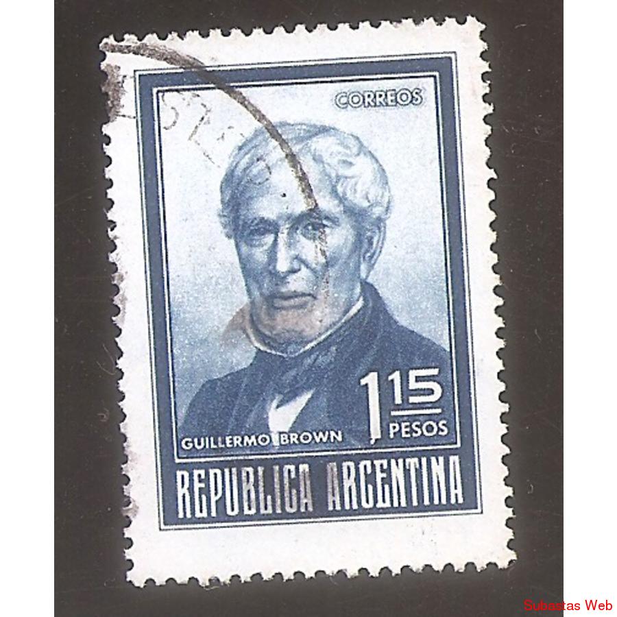 ARGENTINA 1971 (MT888) PROCERES: BROWN $1,15  USADA