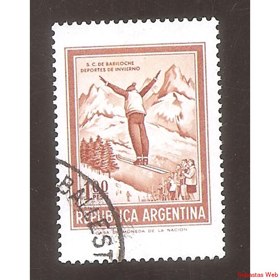 ARGENTINA 1971 (MT887A) BARILOCHE TAMAÑO REDUCIDO,  USADA