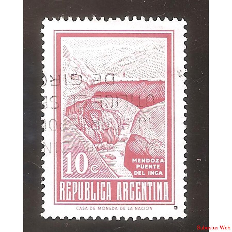 ARGENTINA 1971 (MT886) PUENTE DEL INCA OFFSET CASTAÑO USADA