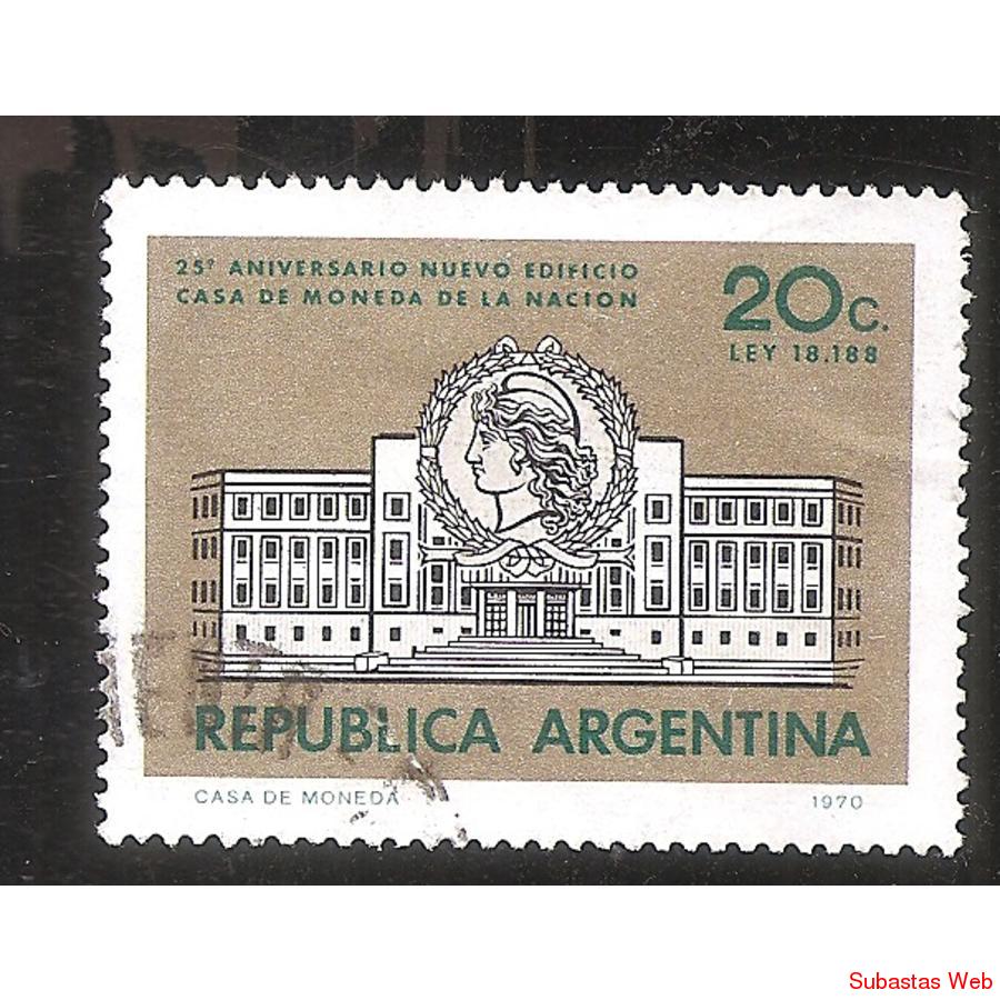 ARGENTINA 1970 (MT876) NUEVA CASA DE LA MONEDA,  USADA