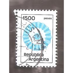 ARGENTINA 1980 (MT1283) ESCARAPELA NACIONAL DE $1500  USADA