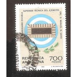 ARGENTINA 1980 (MT1276) ESCUELA SUPERIOR DEL EJERCITO USADA