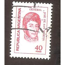 ARGENTINA 1977 (MT1087) PROCERES: SAN MARTIN  $40  USADA