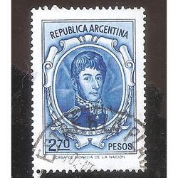 ARGENTINA 1974 (MT975) PROCERES: SAN MARTIN DE $2,70  USADA