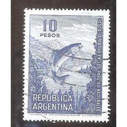 ARGENTINA 1974 (MT977) PESCA DEPORTIVA DE $10,  USADA