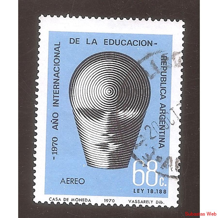 ARGENTINA 1970 (MT132 Aerea) AÑO INTERNACIONAL DE LA EDUCACI