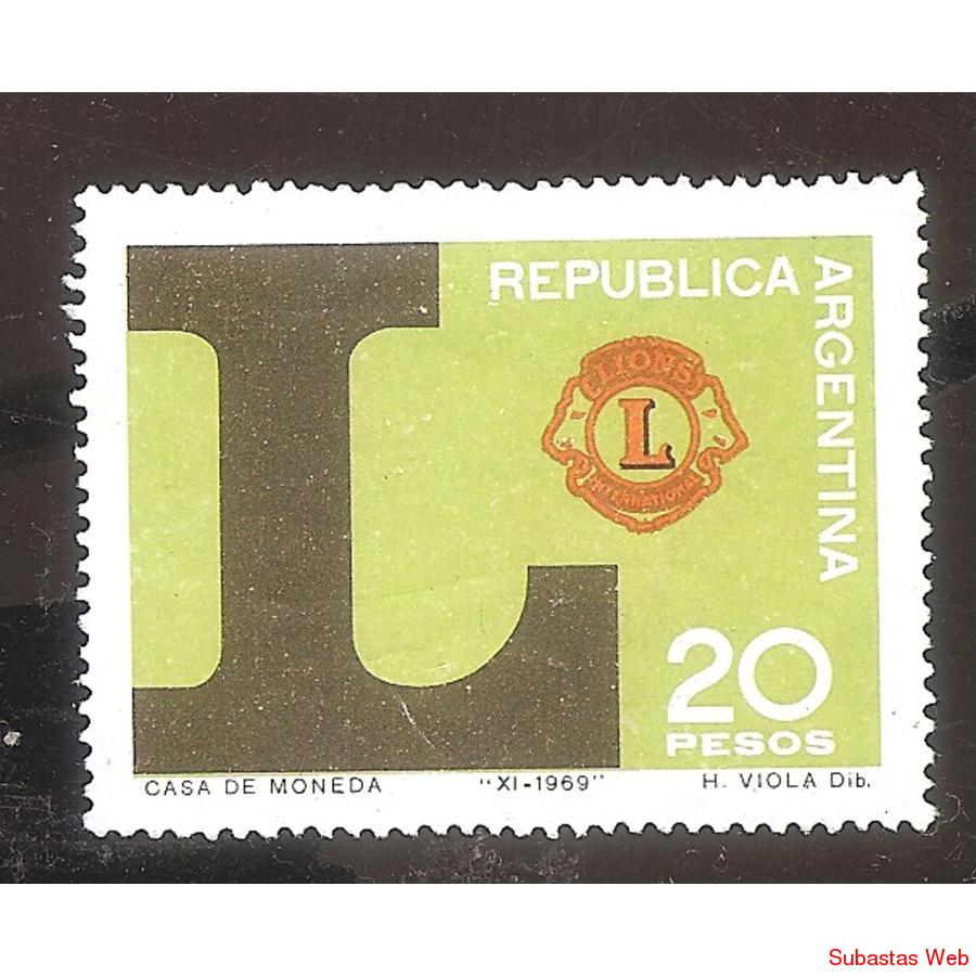 ARGENTINA 1969 (MT860)  CLUB DE LEONES,  USADA