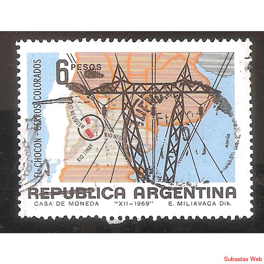ARGENTINA 1969 (MT858) OBRAS DEINFRAESTRUCTURA SELLO 1 USADO
