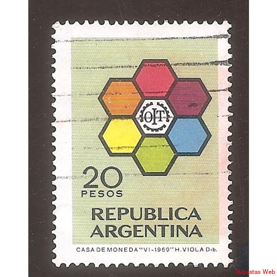 ARGENTINA 1969 (MT839) ORGANIZACION DEL TRABAJO,  USADA