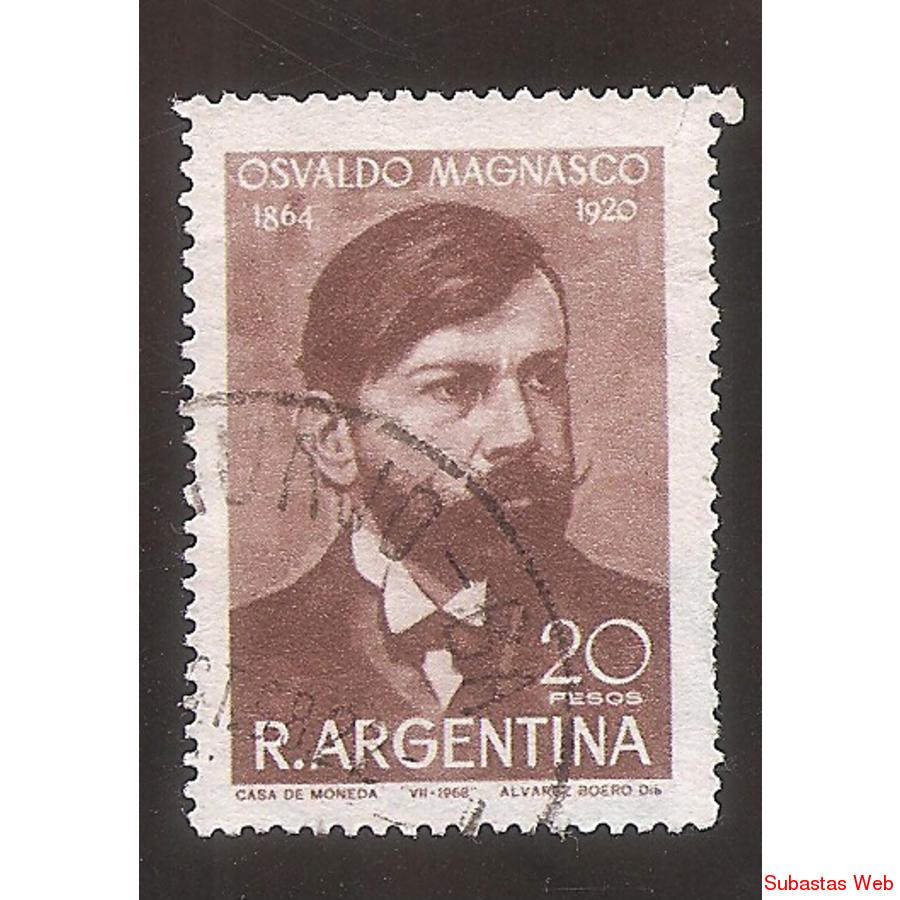 ARGENTINA 1968 (MT817) HOMENAJE A OSVALDO MAGNASCO,  USADA
