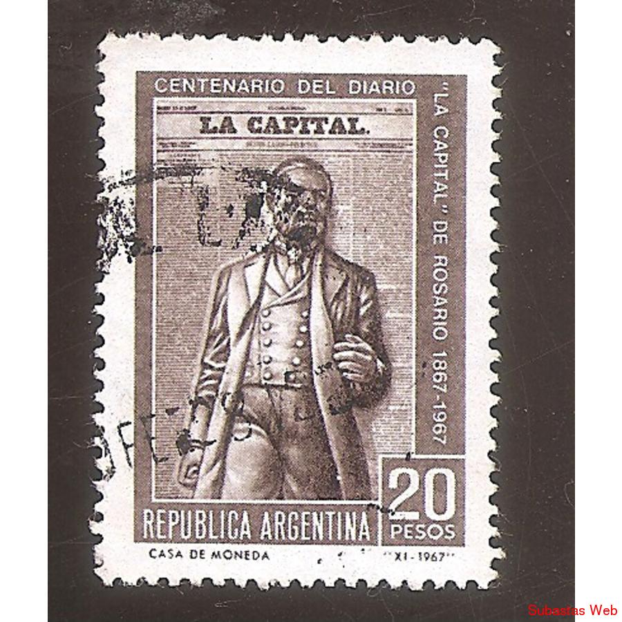 ARGENTINA 1967 (MT802) DIARIO LA CAPITAL,  USADA