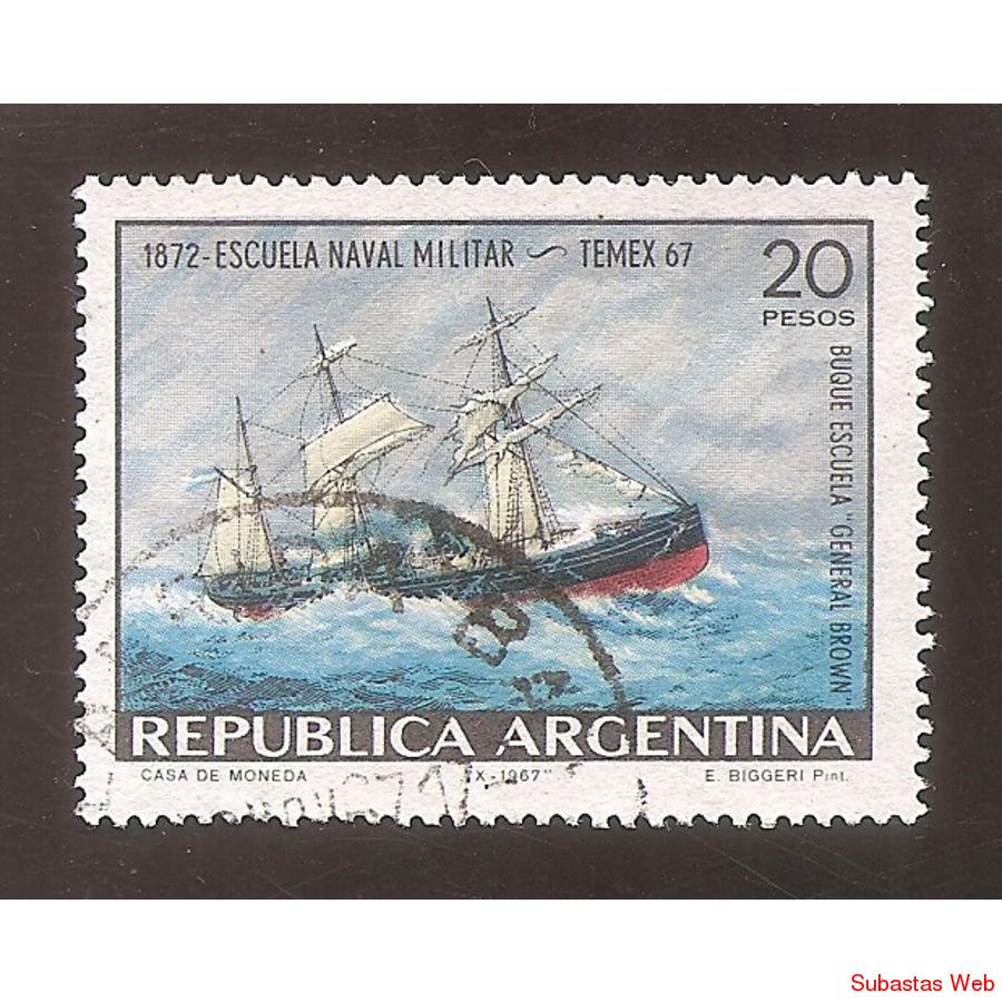ARGENTINA 1967 (MT801) ESCUELA NAVAL MILITAR,  USADA