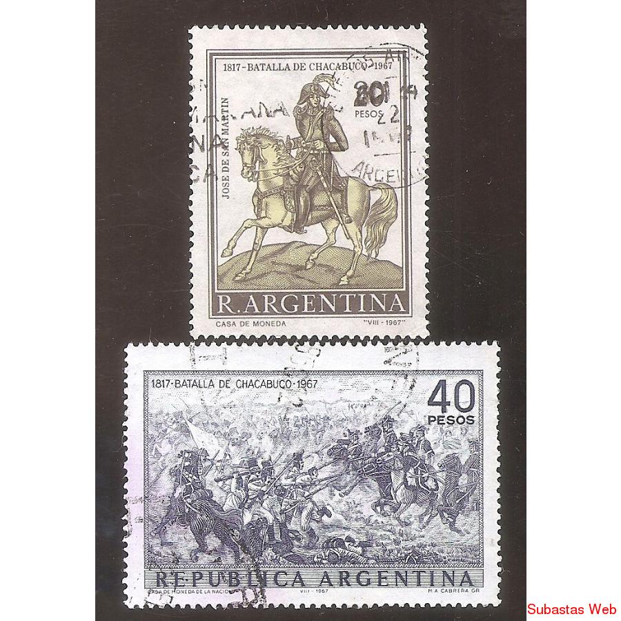 ARGENTINA 1967 (MT797-98) EJERCITO DE LOS ANDES, USADA
