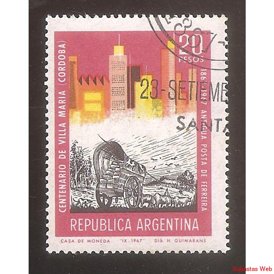 ARGENTINA 1967 (MT796) CIUDAD VILLA MARIA, USADA