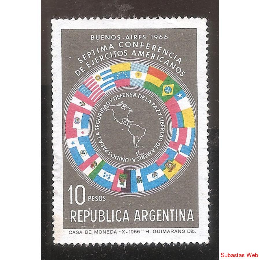 ARGENTINA 1966 (MT775) CONFERENCIA EJEERCITOS AMERICANOS USA