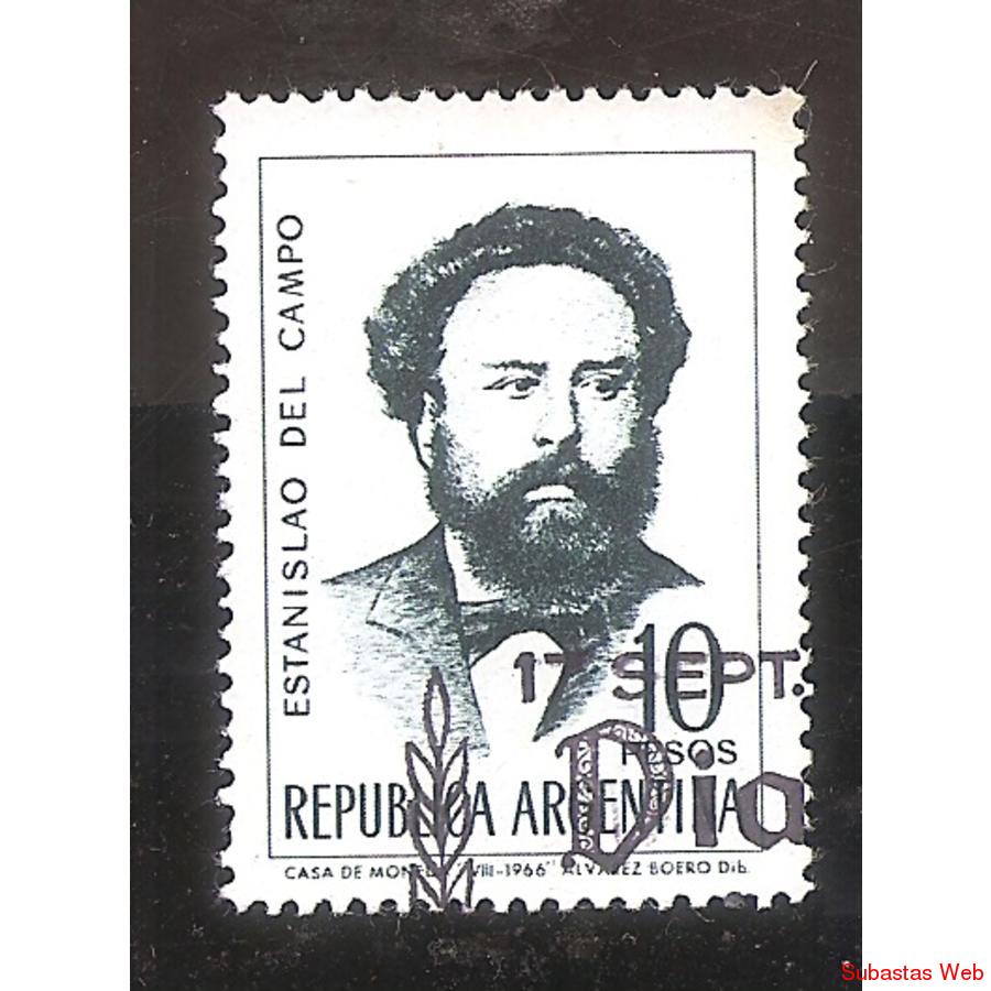 ARGENTINA 1966 (MT764) ESCRITORES: ESTANISLAO DEL CAMPO USAD