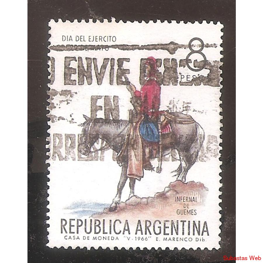 ARGENTINA 1966 (MT736) DIA DEL EJERCITO,  USADA