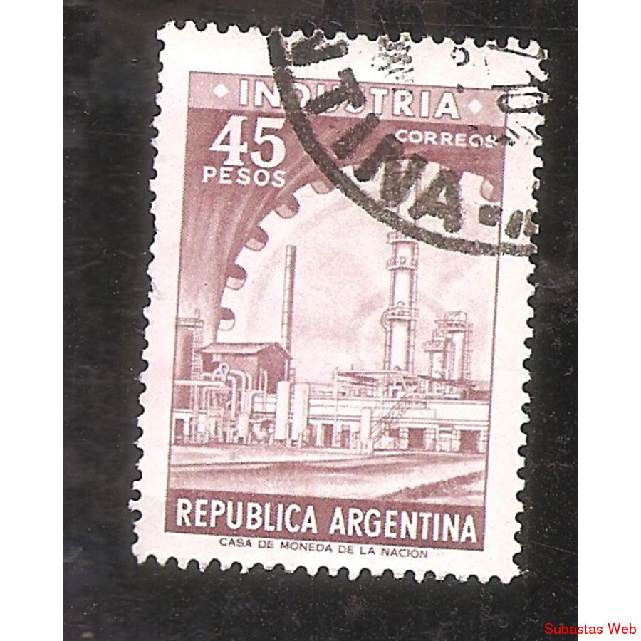 ARGENTINA 1966 (MT734)P Y RIQUEZAS: INDUSTRIA HUECO,  USADA